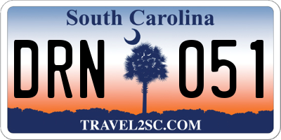 SC license plate DRN051