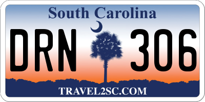 SC license plate DRN306