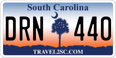 SC license plate DRN440