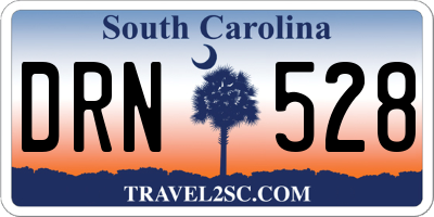 SC license plate DRN528