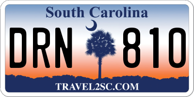 SC license plate DRN810