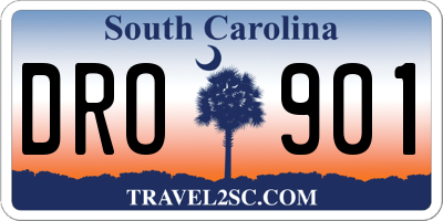 SC license plate DRO901
