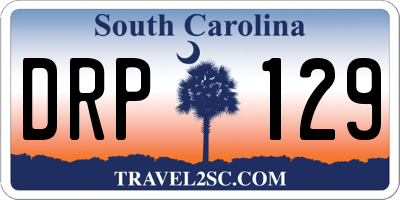 SC license plate DRP129
