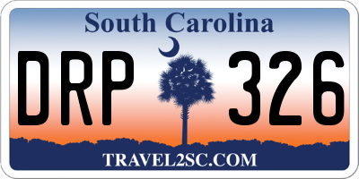 SC license plate DRP326