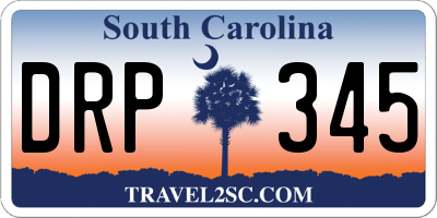 SC license plate DRP345