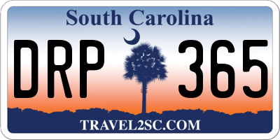 SC license plate DRP365