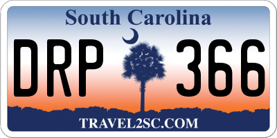 SC license plate DRP366