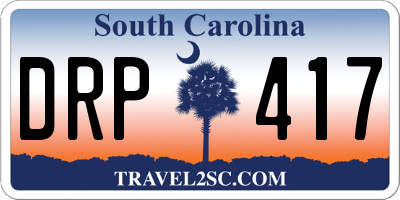 SC license plate DRP417