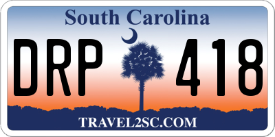 SC license plate DRP418