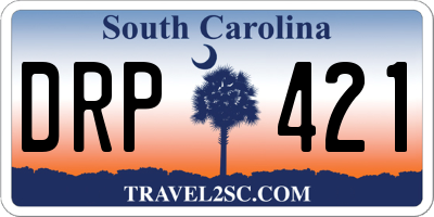 SC license plate DRP421
