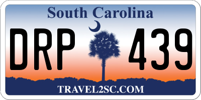 SC license plate DRP439