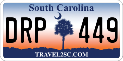 SC license plate DRP449