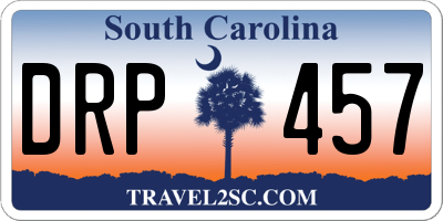 SC license plate DRP457