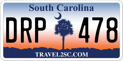 SC license plate DRP478