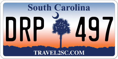 SC license plate DRP497