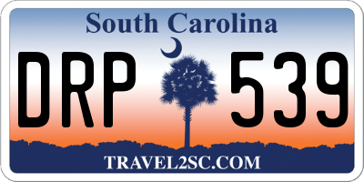 SC license plate DRP539
