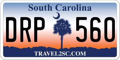 SC license plate DRP560