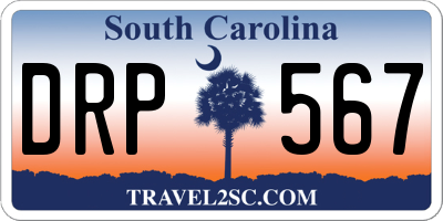 SC license plate DRP567