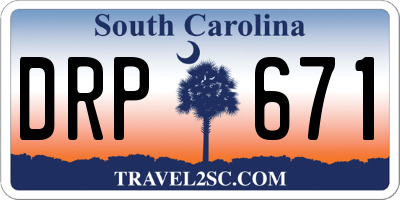 SC license plate DRP671