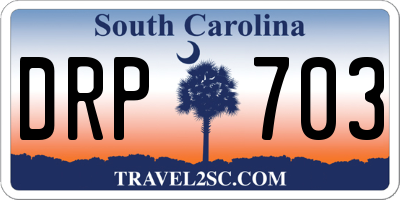 SC license plate DRP703