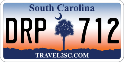 SC license plate DRP712