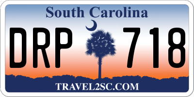 SC license plate DRP718