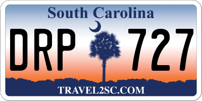 SC license plate DRP727