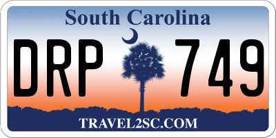 SC license plate DRP749