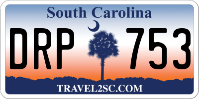 SC license plate DRP753