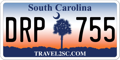 SC license plate DRP755