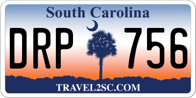SC license plate DRP756