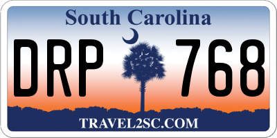 SC license plate DRP768