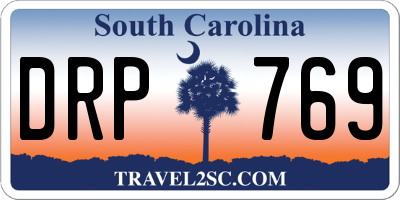 SC license plate DRP769