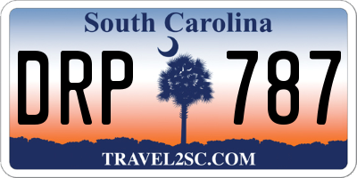 SC license plate DRP787