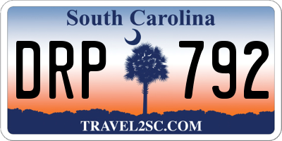SC license plate DRP792