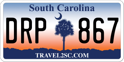 SC license plate DRP867