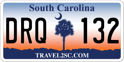 SC license plate DRQ132