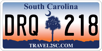 SC license plate DRQ218