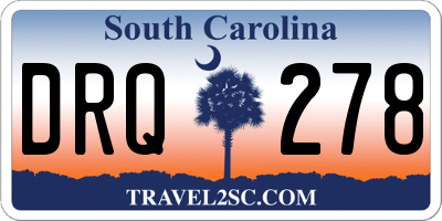 SC license plate DRQ278