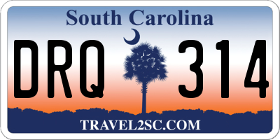 SC license plate DRQ314
