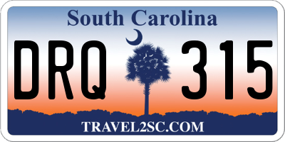 SC license plate DRQ315