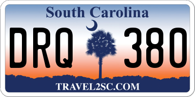 SC license plate DRQ380