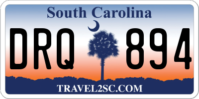 SC license plate DRQ894