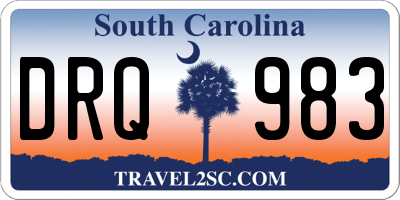 SC license plate DRQ983