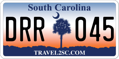 SC license plate DRR045