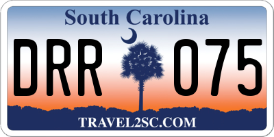 SC license plate DRR075
