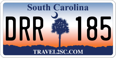 SC license plate DRR185