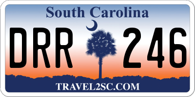 SC license plate DRR246