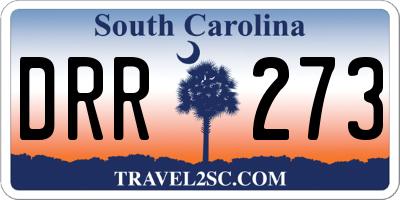 SC license plate DRR273