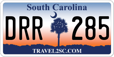 SC license plate DRR285